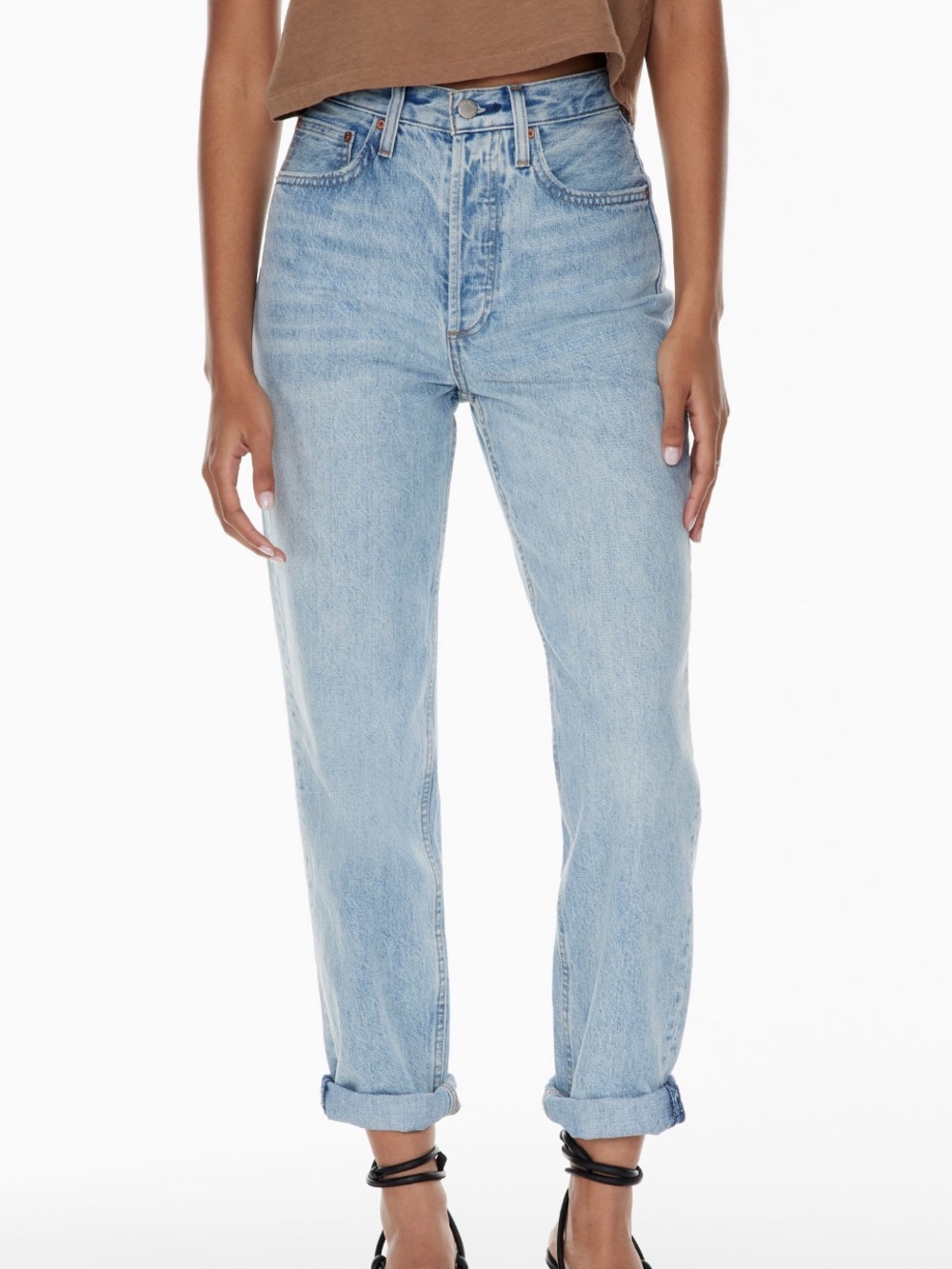 Denim Forum Light Blue Boyfriend Jeans